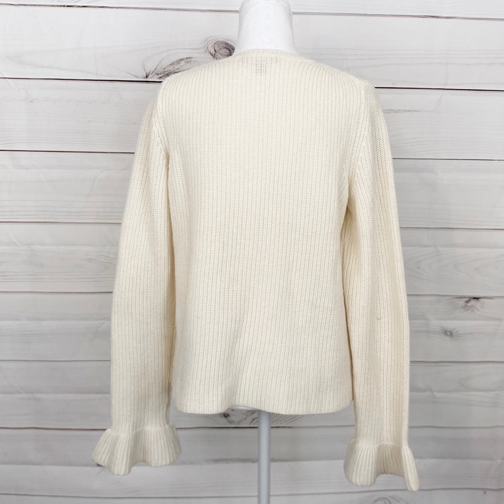 💕🌵Ann Taylor Wool Cashmere Ruffle Sleeve Sweater - Picture 4 of 7